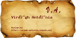 Virágh Antónia névjegykártya